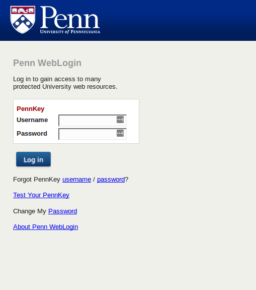 New Weblogin interface